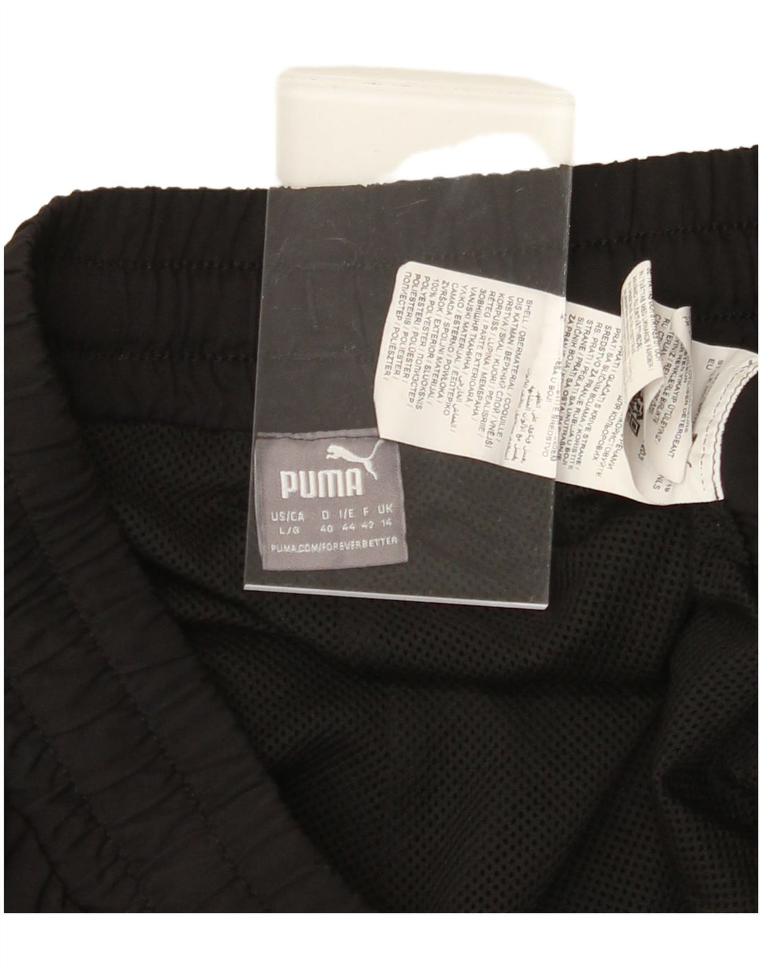 PUMA Womens Sport Shorts UK 14 Large  Black Polyester