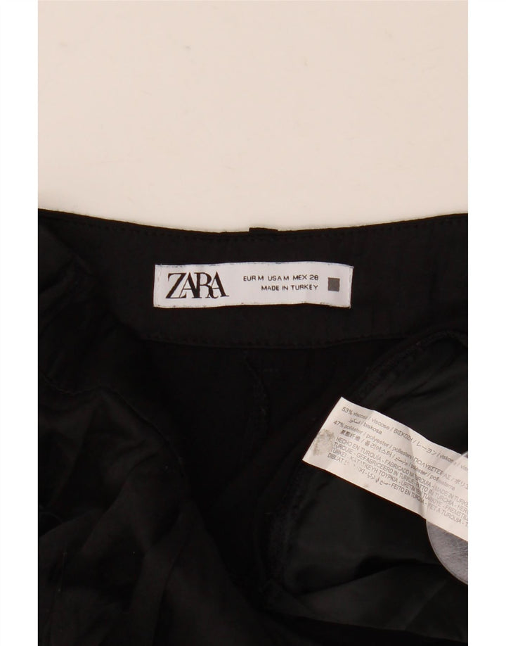 Pantaloni cropped Zara da donna medi W28 L25 viscosa nera