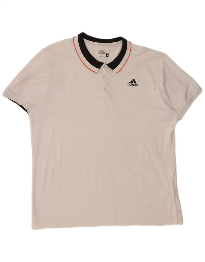 Polo Adidas Climalite da uomo XL in cotone bianco