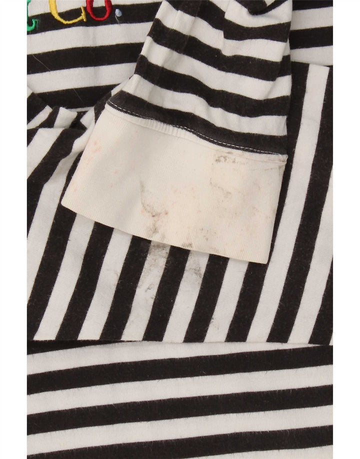 Levi's Top grafico oversize da donna a maniche lunghe UK 10 Small Black Striped