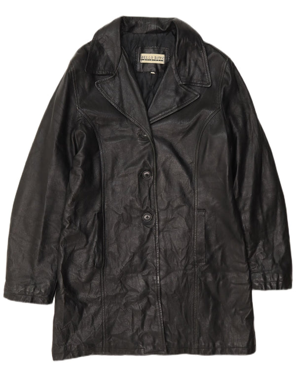 Cappotto in pelle da donna Bello Boys UK 14 grande nero