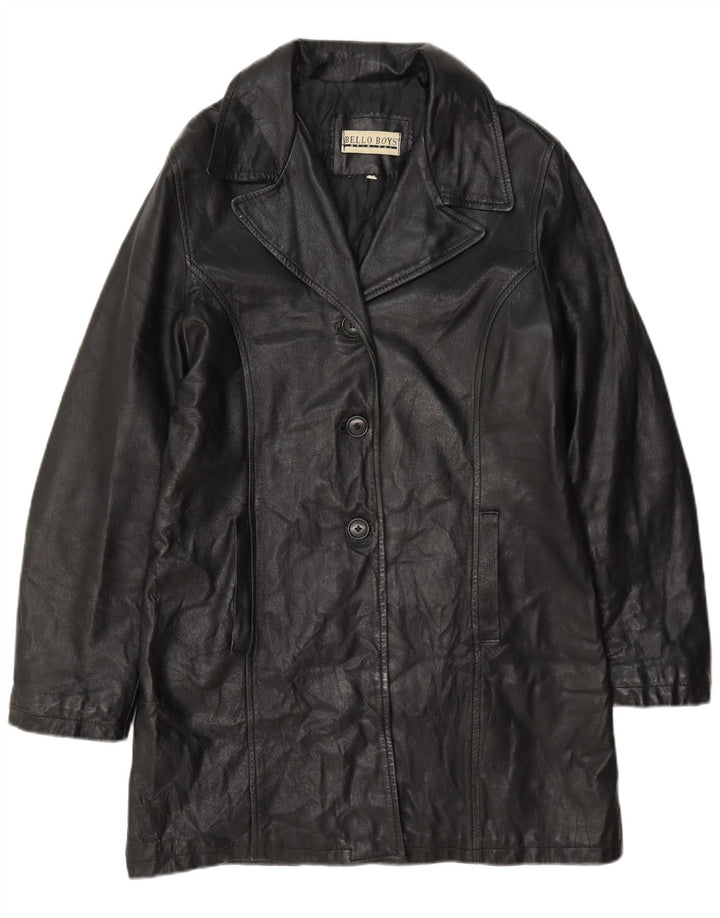 Cappotto in pelle da donna Bello Boys UK 14 grande nero