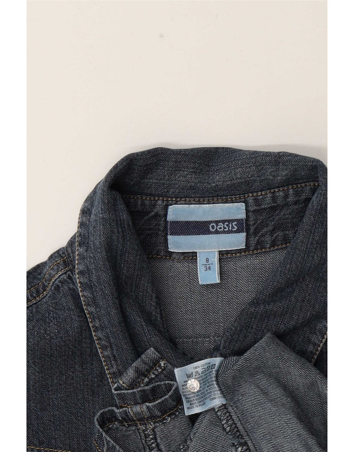 Camicia in denim da donna Oasis UK 8 Small Cotone blu navy