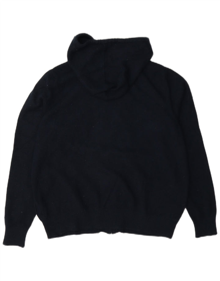 Maglione cardigan con cappuccio da donna Marks & Spencer UK 14 medio blu navy