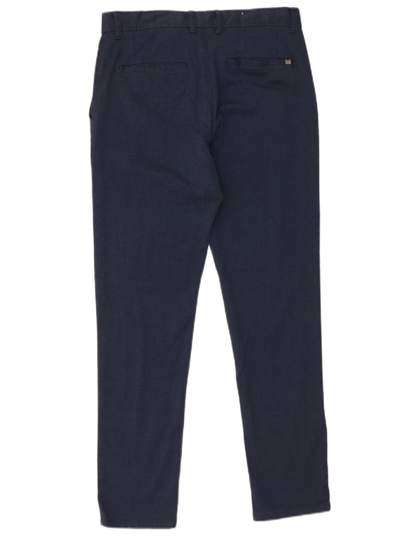 Pantaloni chino slim da uomo Zara EU 38 Small W30 L29 poliestere blu navy