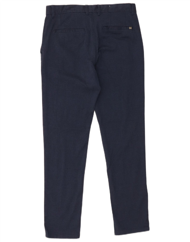 Pantaloni chino slim da uomo Zara EU 38 Small W30 L29 poliestere blu navy