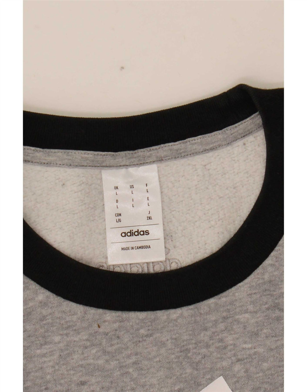 Felpa grafica da uomo Adidas Maglione grande color grigio grigio
