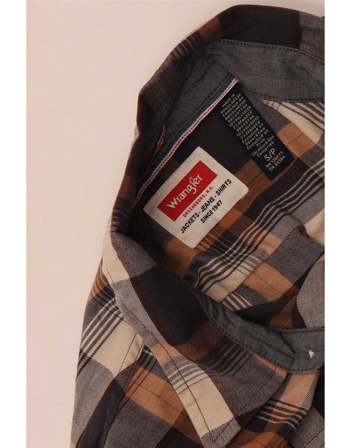 Camicia da uomo in flanella Wrangler piccola in cotone a quadri multicolore