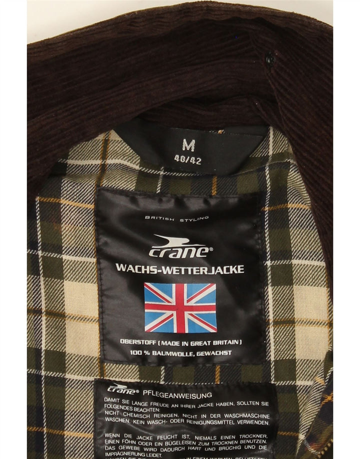Giacca da uomo in cotone cerato Crane UK 38 Cotone verde medio