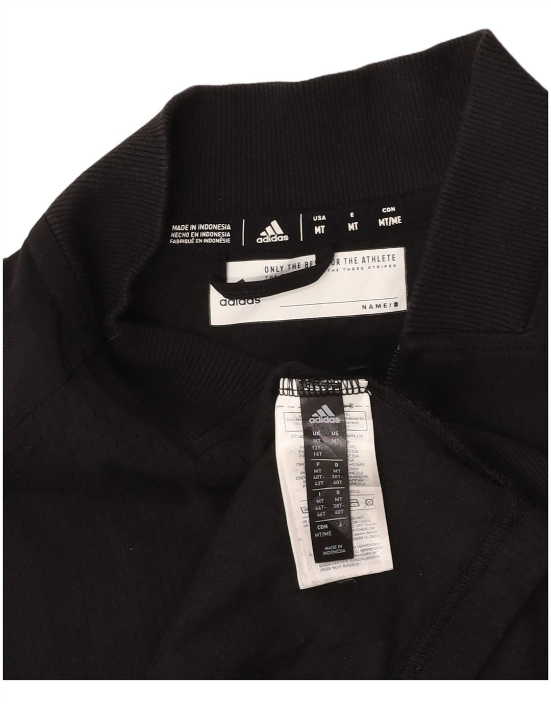 Giacca da tuta grafica ADIDAS Climalite da donna UK 12/14 Medio Nero