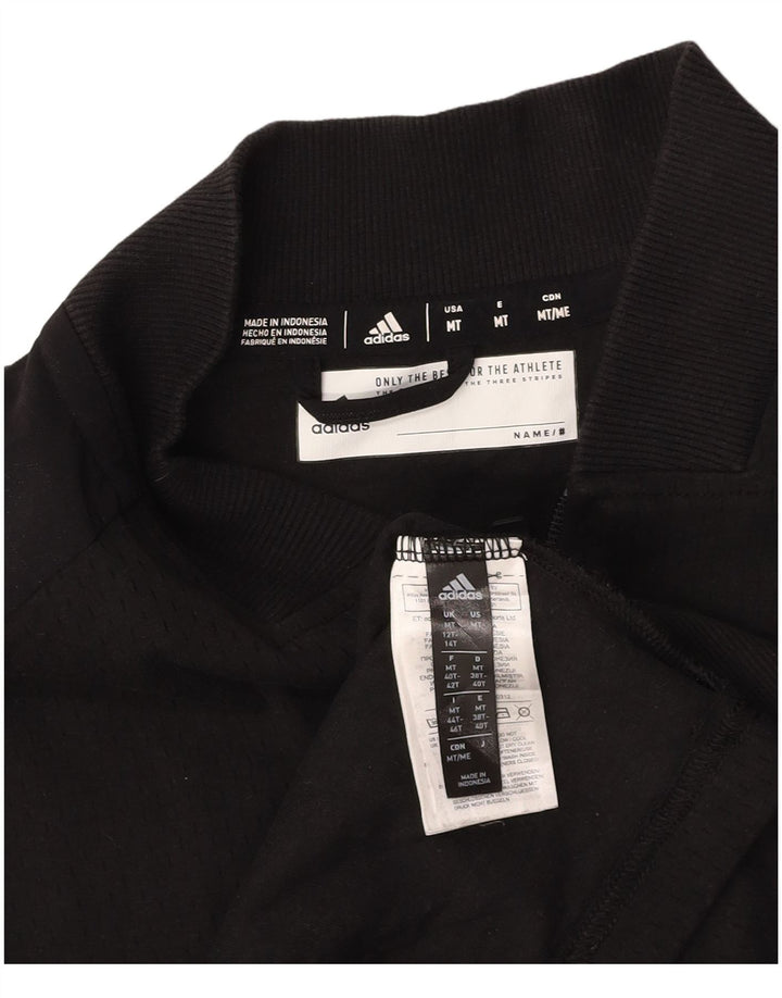 Giacca da tuta grafica ADIDAS Climalite da donna UK 12/14 Medio Nero