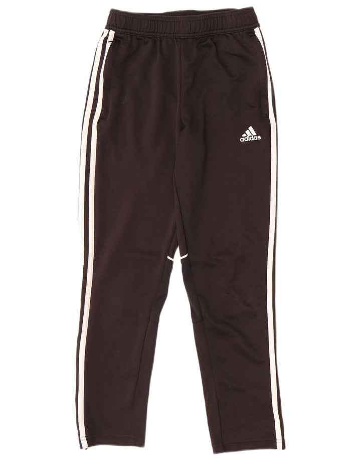 Pantaloni della tuta da ragazzo ADIDAS 11-12 anni in poliestere nero