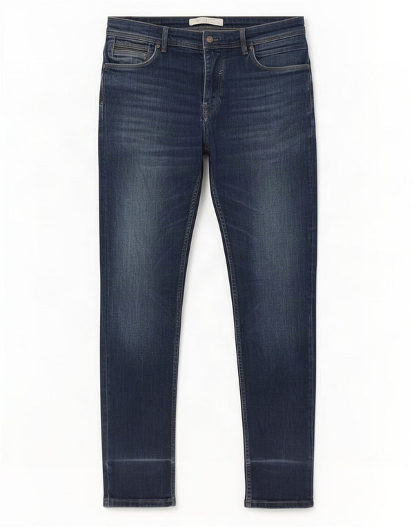 Jeans slim da uomo Zara EU 44 Large W34 L33 Blu