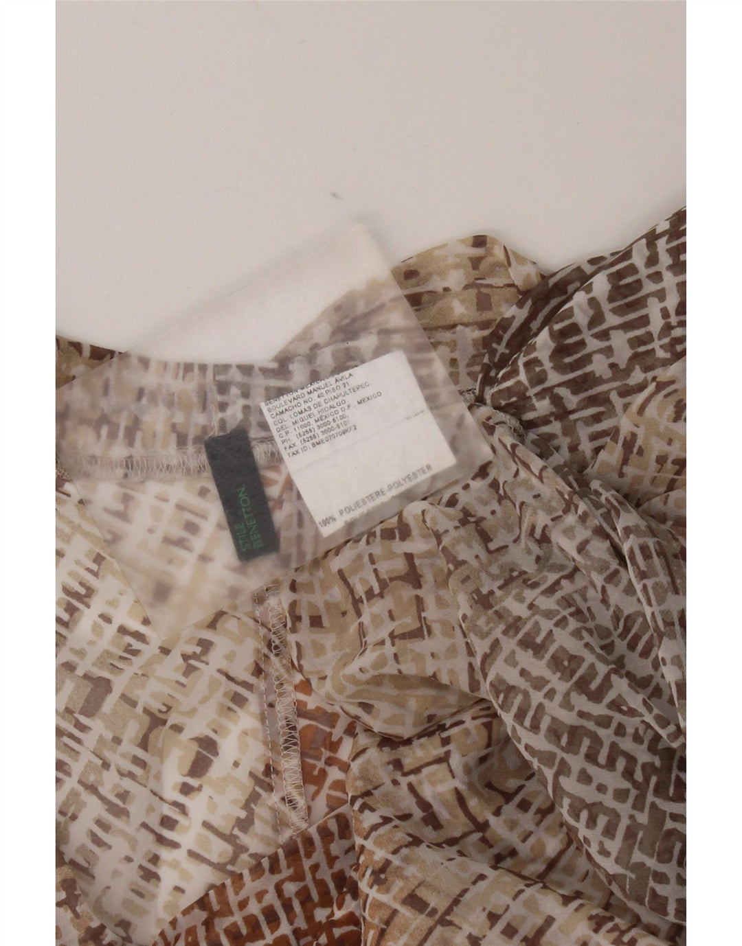 Camicetta senza maniche da donna Benetton Top UK 12 Medium multicolore geometrico