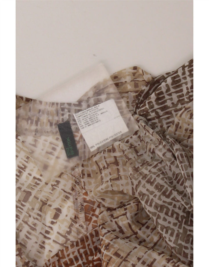 Camicetta senza maniche da donna Benetton Top UK 12 Medium multicolore geometrico