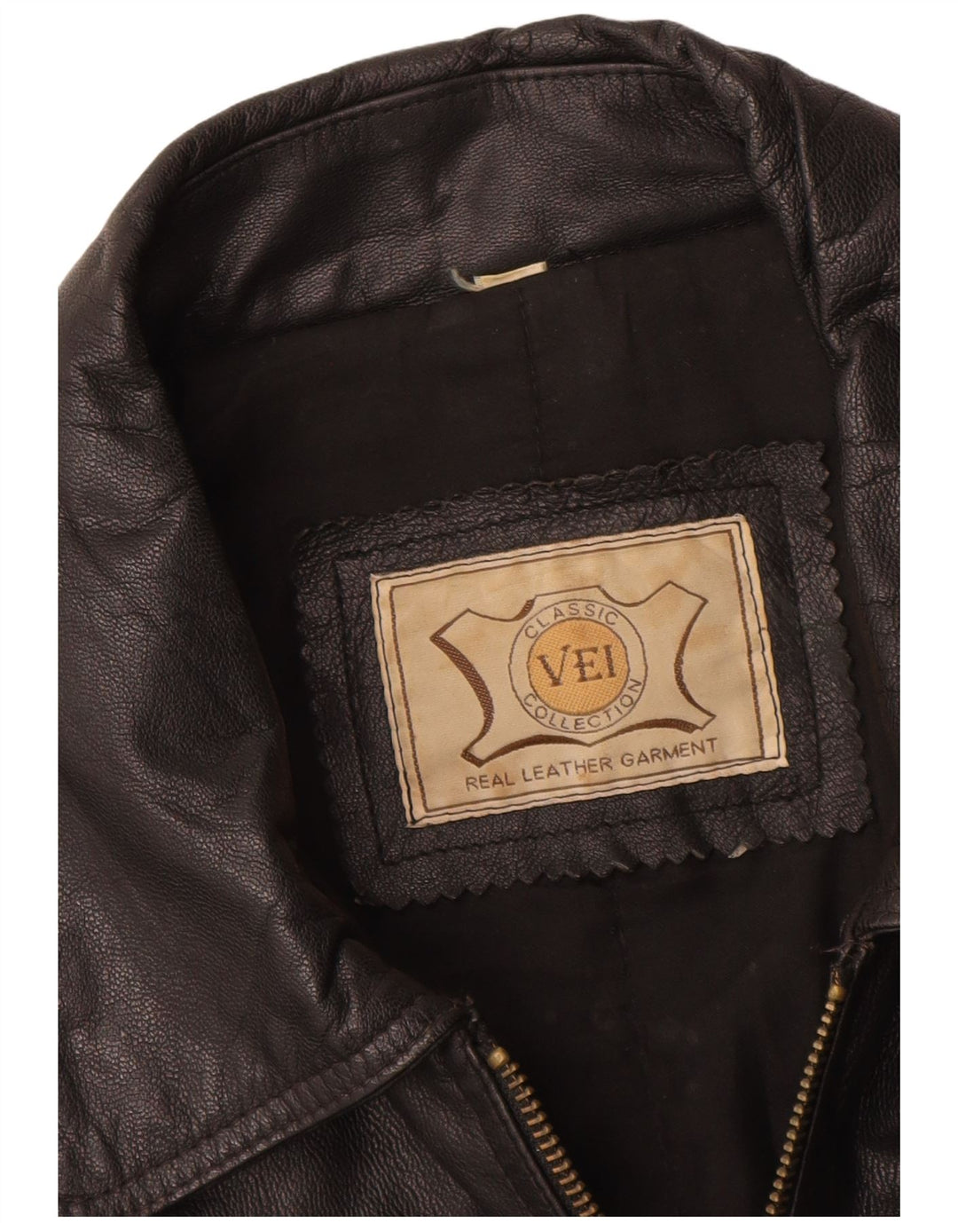 Giacca in pelle vintage da uomo UK 38 in pelle nera media