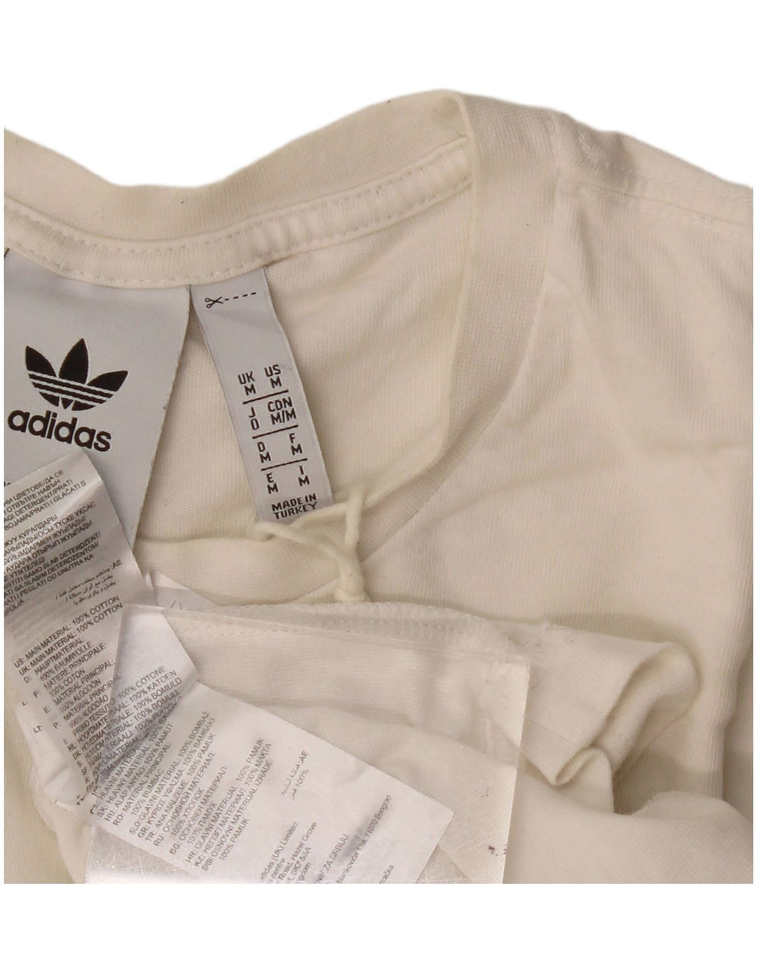 T-shirt grafica da uomo Adidas Top in cotone bianco medio