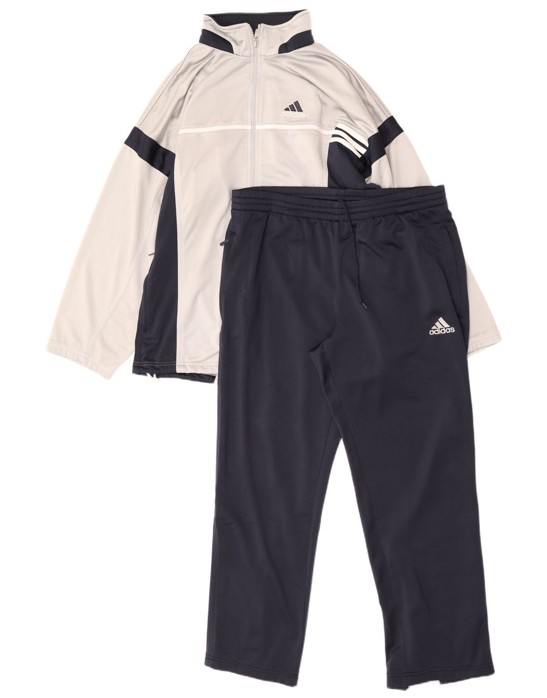 Tuta intera da uomo Adidas UK 38/40 Poliestere color block grigio medio