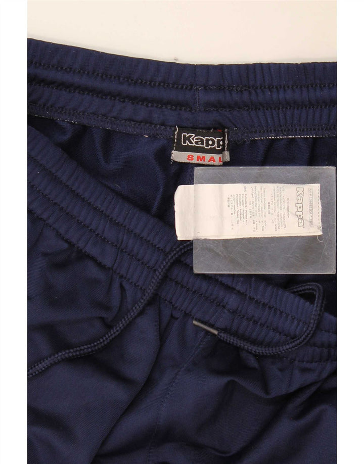 Pantaloni da tuta con grafica Kappa da uomo, pantaloni da jogging, piccoli, in poliestere blu navy