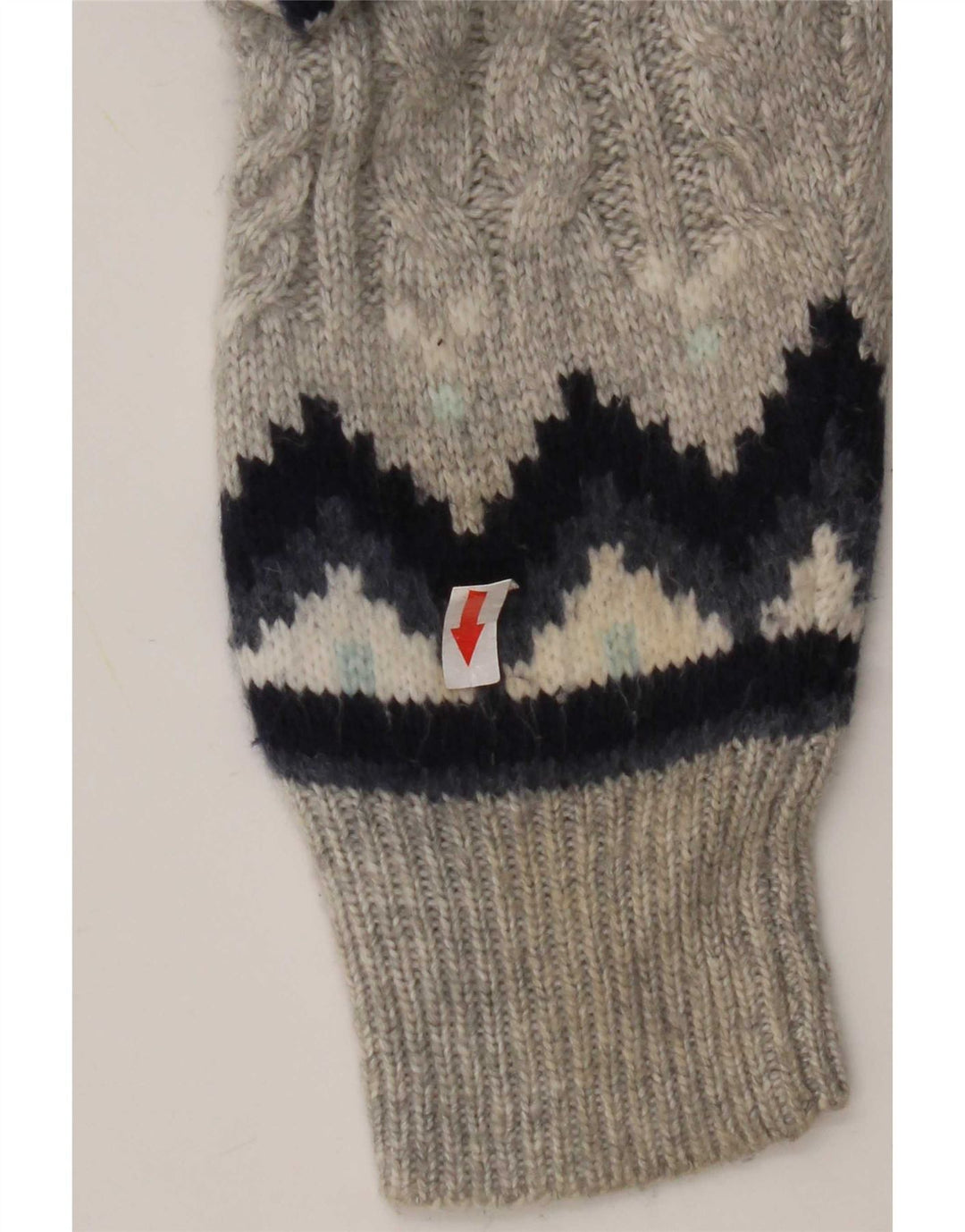 Maglione cardigan da donna Marks & Spencer UK 14 Grigio medio Fair Isle