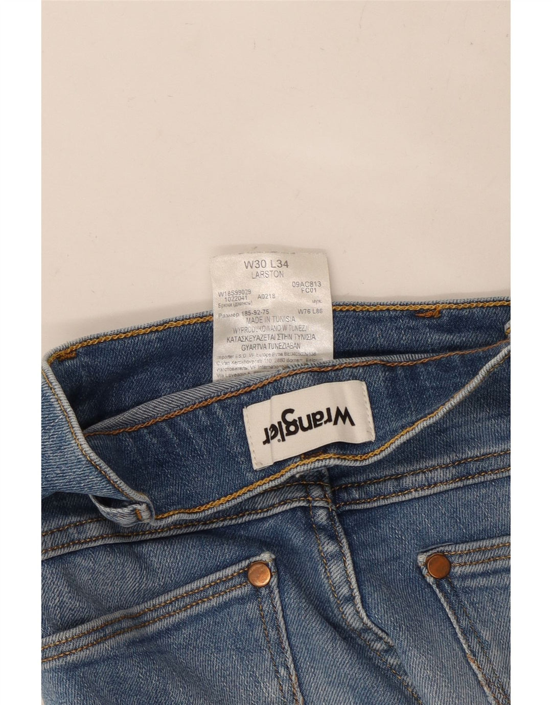 Jeans WRANGLER Larston Slim da donna W30 L28 cotone blu
