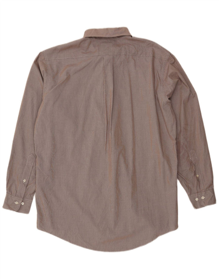 BROOKS BROTHERS Camicia da uomo taglia 16 1/2 grande pied de poule marrone