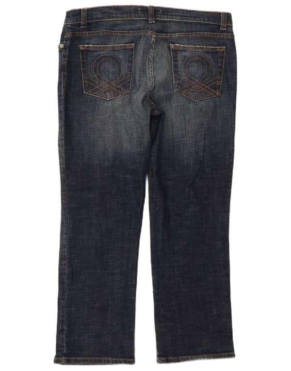 Jeans Cropped Benetton Donna W32 L25 Blu