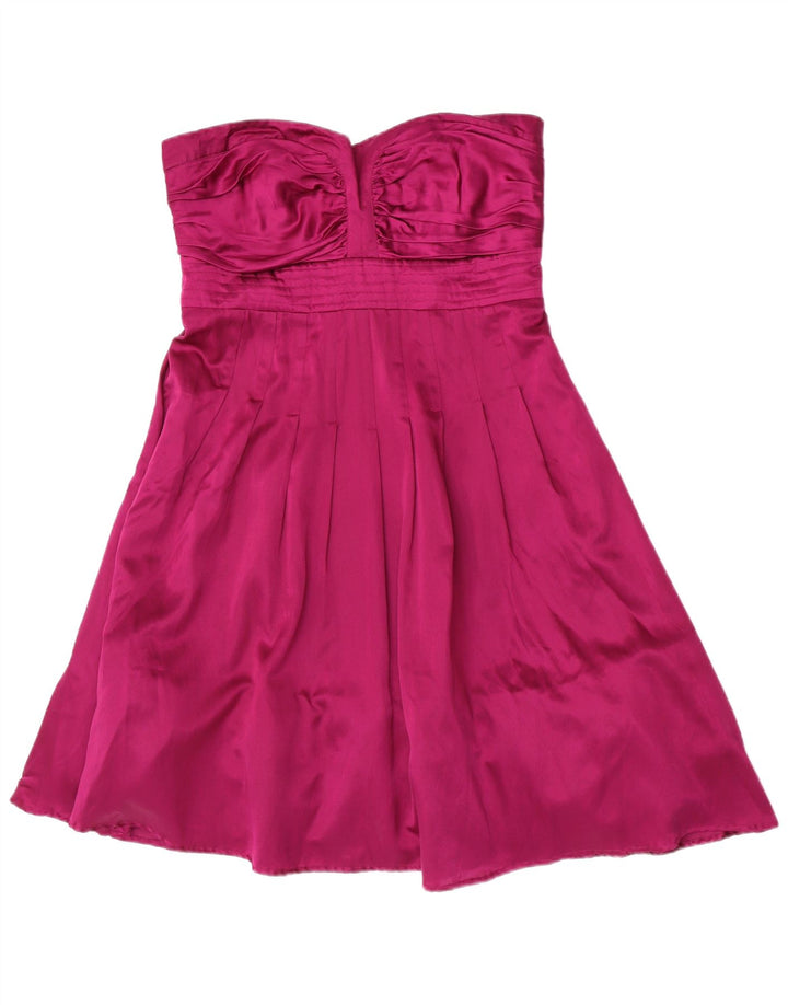 Abito senza spalline da donna Warehouse UK 16 Grande seta viola