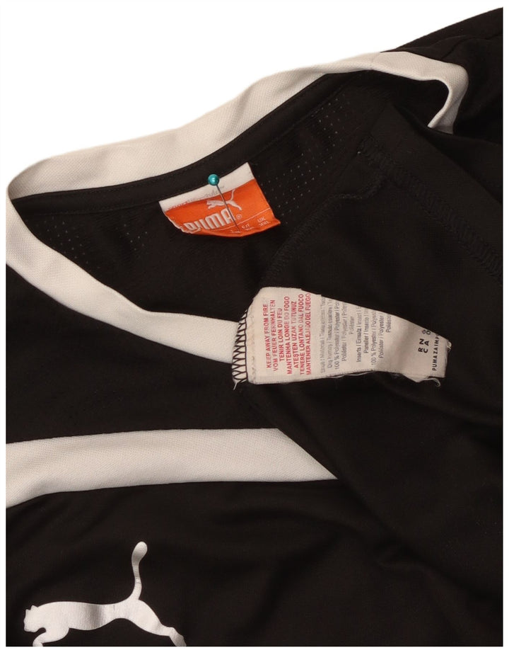 T-shirt da uomo Puma Top 2XL Poliestere color block nero