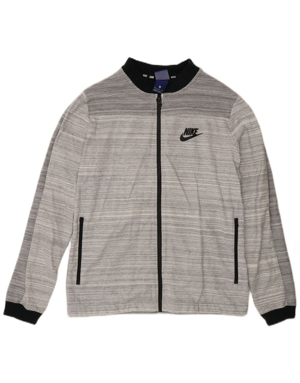Giacca da tuta da donna Nike Regular Fit, giacca in cotone a righe grigio medio