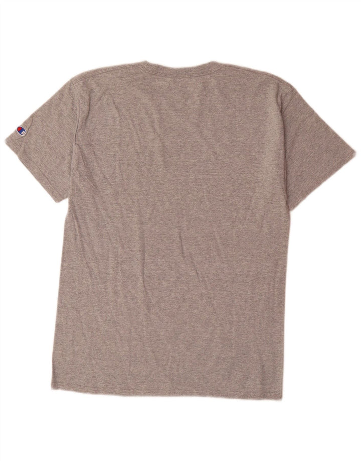 T-shirt grafica Champion da uomo della Stanford University, in cotone grigio medio