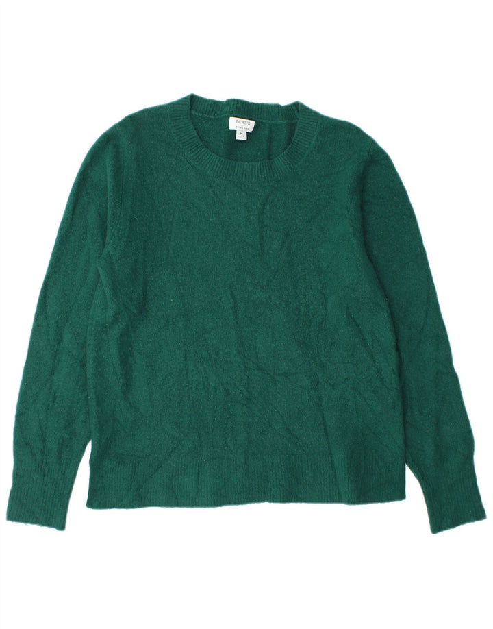 Maglione maglione girocollo da donna J. Crew UK 14 Acrilico verde medio