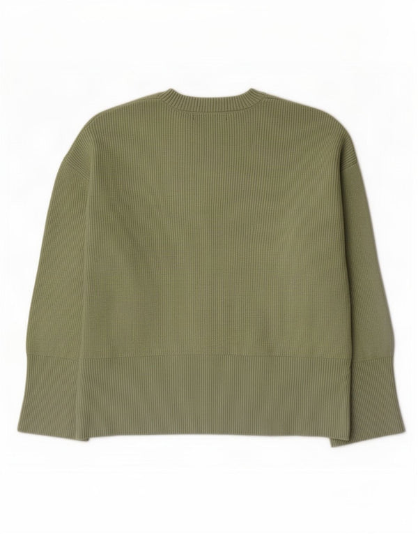 Maglione maglione girocollo oversize da donna Marks & Spencer UK 16 grande verde