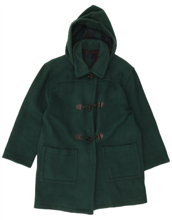 Montgomery con cappuccio da donna vintage UK 16 grande verde