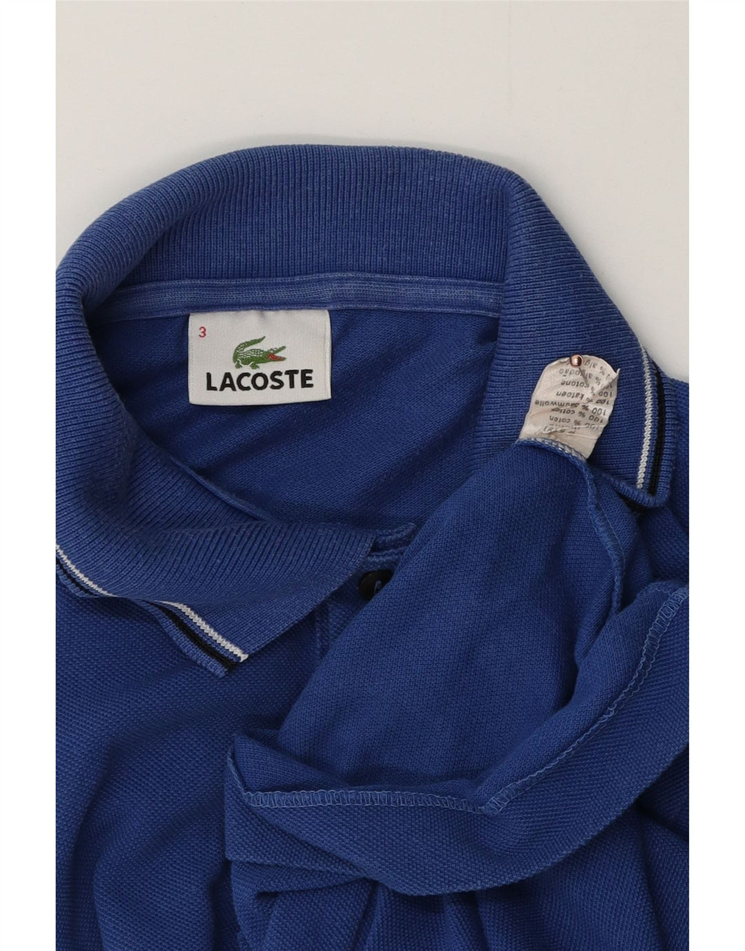 Polo da uomo LACOSTE taglia 3 piccola in cotone blu navy
