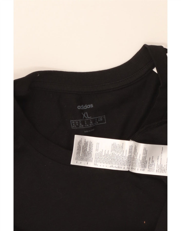 Maglietta ADIDAS da donna Top UK 20/22 XL cotone nero