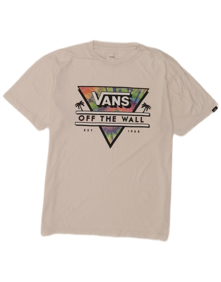 T-shirt grafica da uomo con vestibilità classica Vans, cotone bianco medio