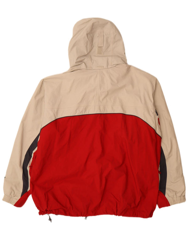 Giacca antipioggia da uomo Columbia Interchange con cappuccio UK 44 2XL Rosso Colourblock