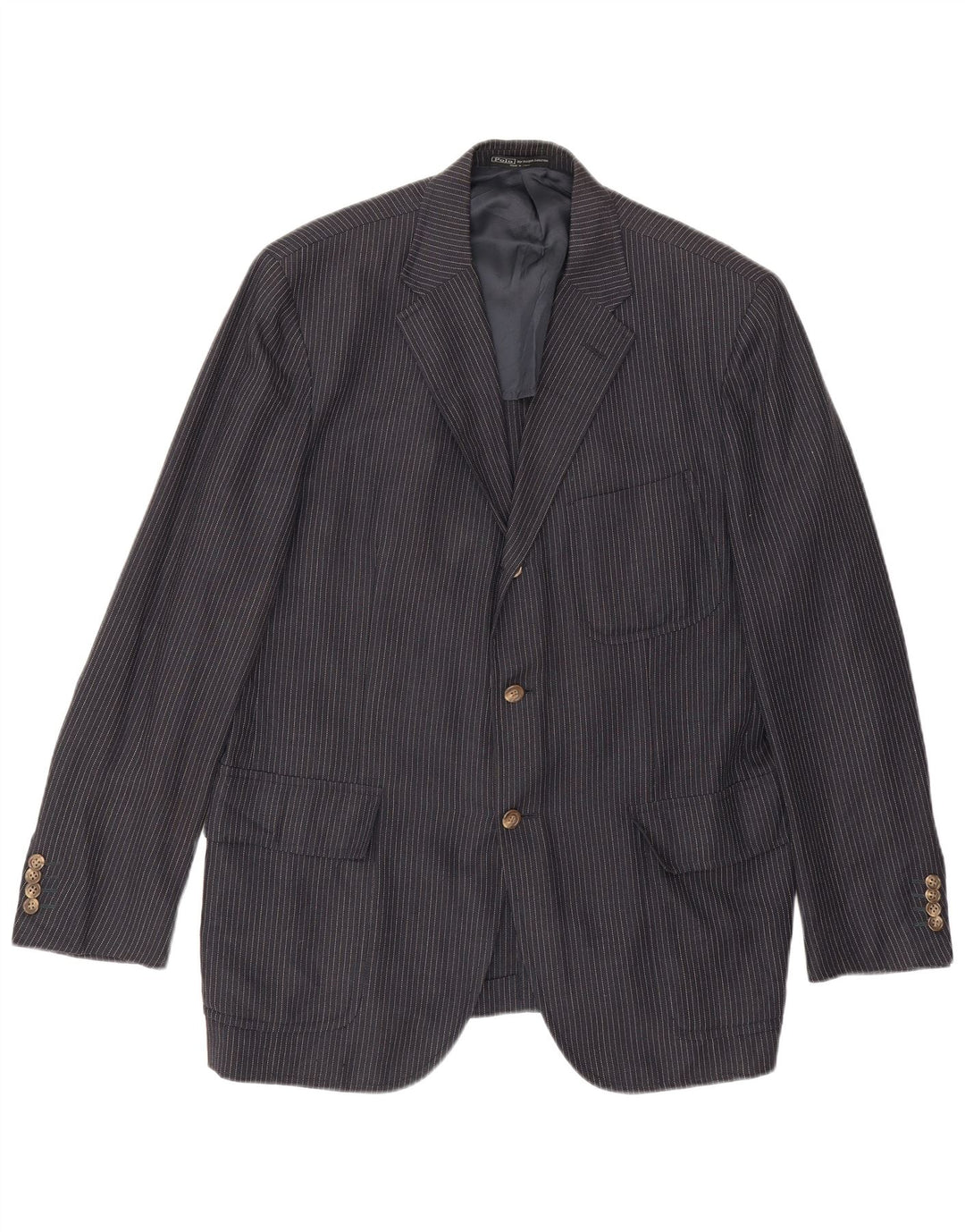 Giacca blazer da uomo Polo Ralph Lauren IT 48 medio blu navy gessato
