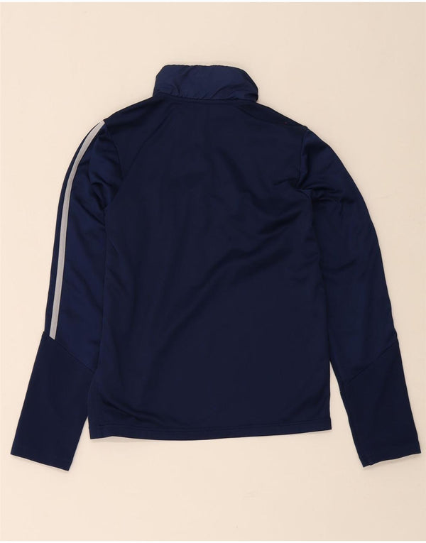 Top della tuta da ginnastica Adidas Aeroready Zip Neck Pullover da bambino 13-14 anni Blu navy