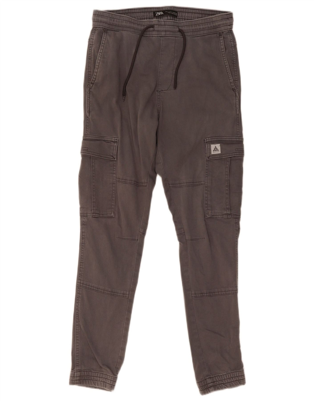 Zara Uomo Cargo Joggers Pantaloni cargo piccoli W30 L29 cotone grigio