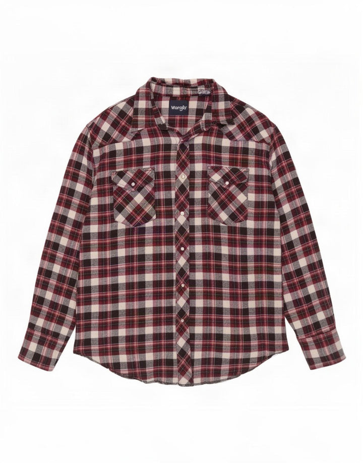 Camicia in flanella da uomo Wrangler 2XL a quadri rossi