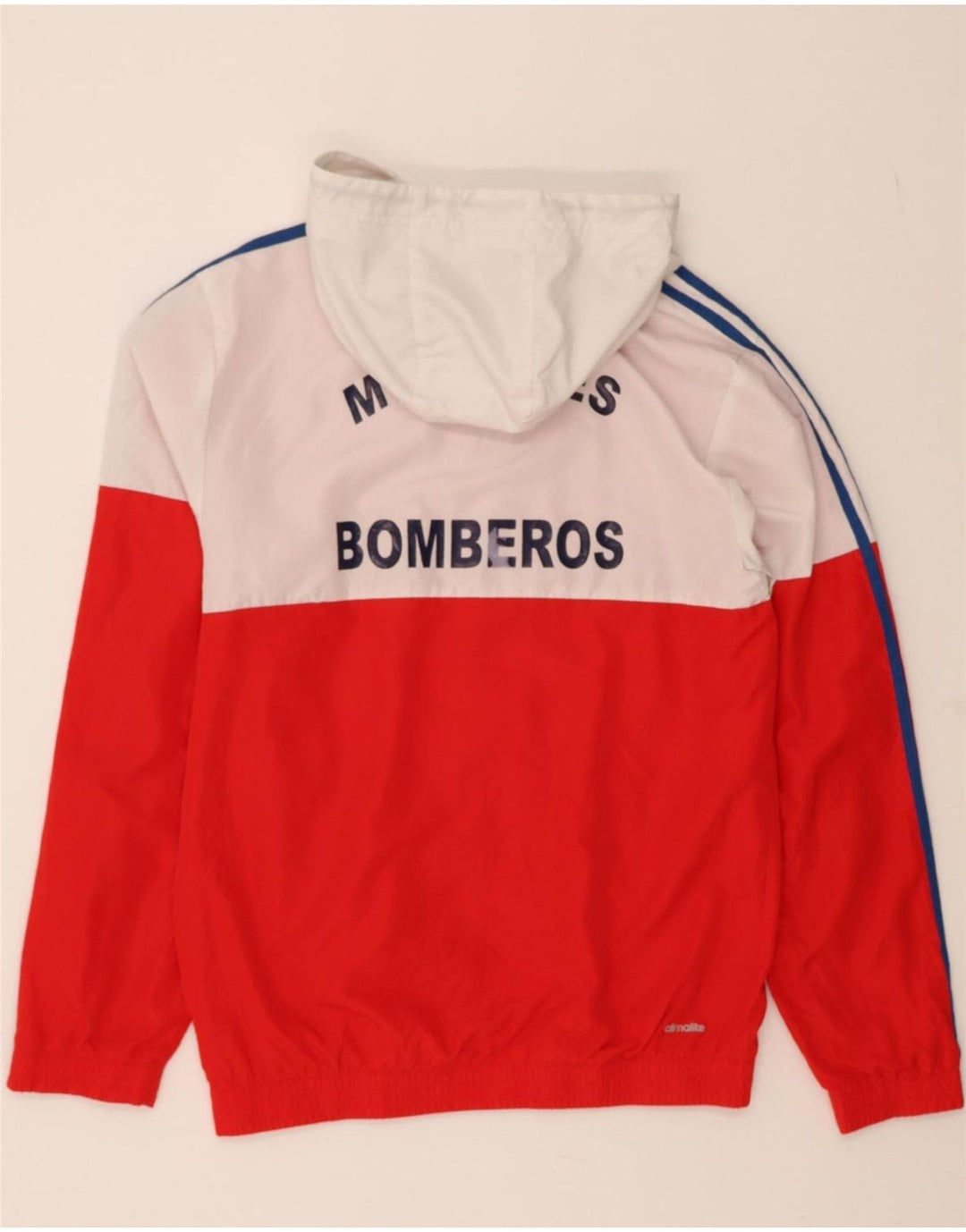 ADIDAS Mens Climalite Graphic Rain Jacket UK 36/38 Small Red Colourblock Vintage Adidas and Second-Hand Adidas from Messina Hembry 