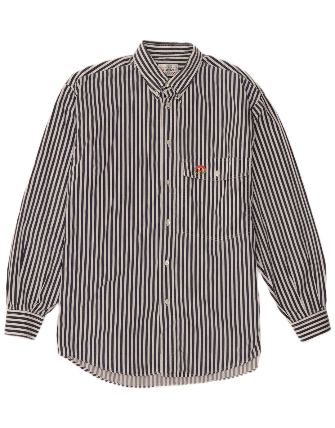 Camicia da uomo Stefanel gessata media blu navy