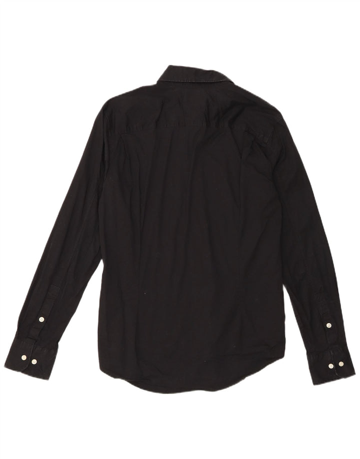 TOMMY HILFIGER Camicia da uomo grande in cotone nero