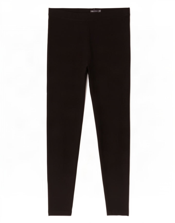 Leggings da donna Marks & Spencer UK 16 grande cotone nero