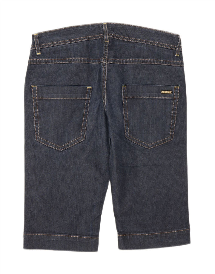 SISLEY Womens Denim Bermuda Shorts W30 Medium Navy Blue