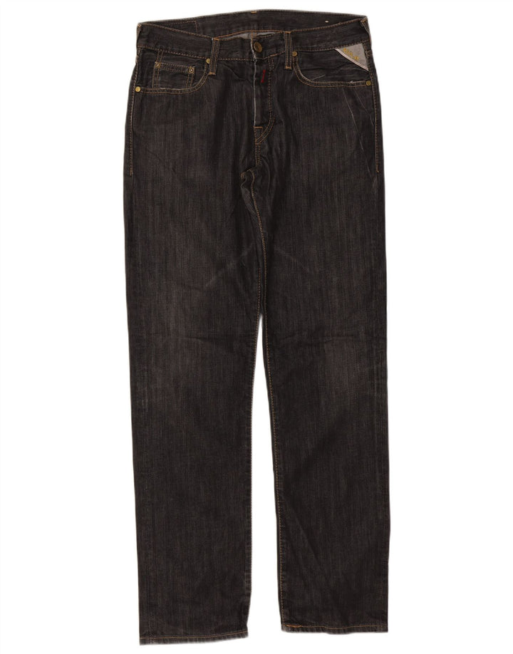 Jeans dritti da uomo Replay W32 L32 cotone nero