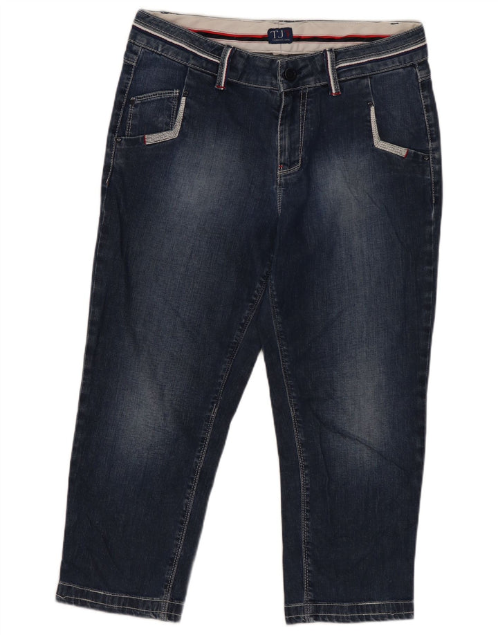 Jeans Capri Donna TRUSSARDI W30 L21 Blu Navy Cotone