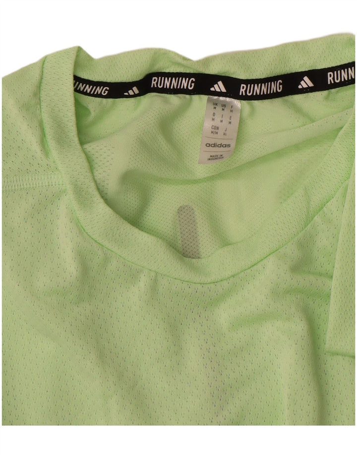 T-shirt da uomo Adidas Top in poliestere verde medio